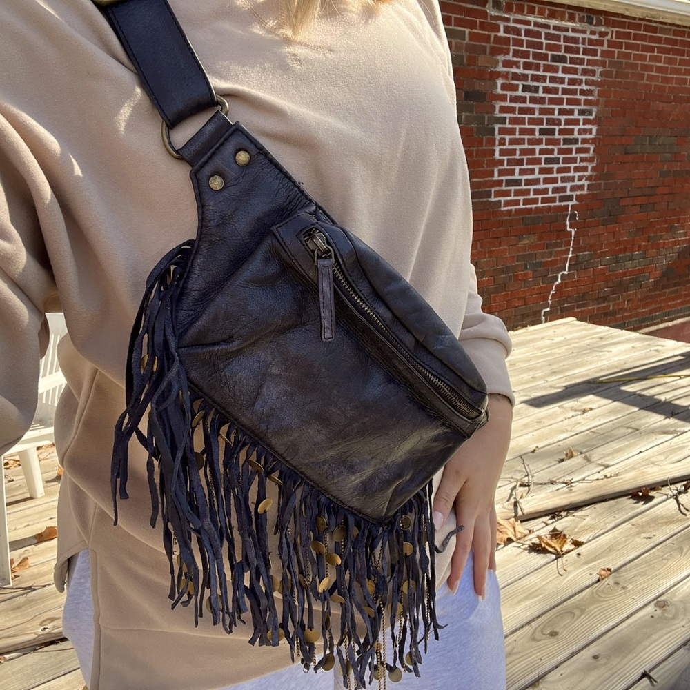 Free people fringe sling bag